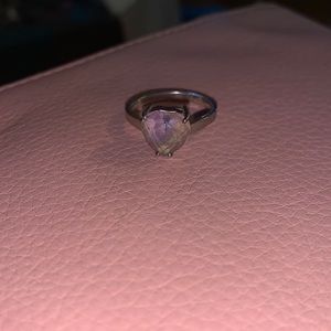 Sterling silver stamped gem stone ring size 6.5